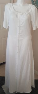 White linen maxi dress
